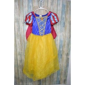 Disney Parks Snow White Costume Girls Size 7/8 Halloween Dress With Cape